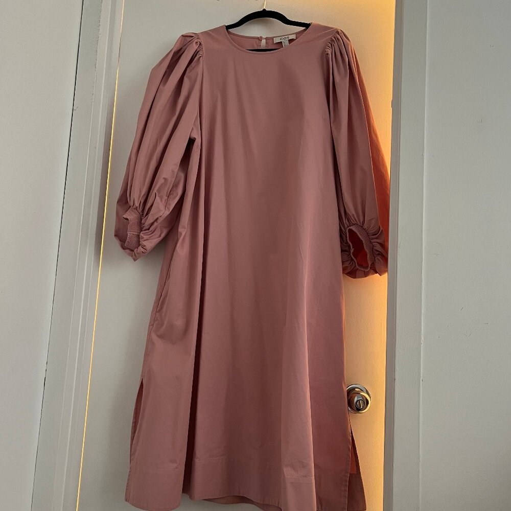 COS Midi Dress with Puff Sleeves